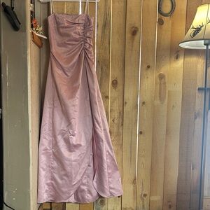 Chic Strapless Pink Gown